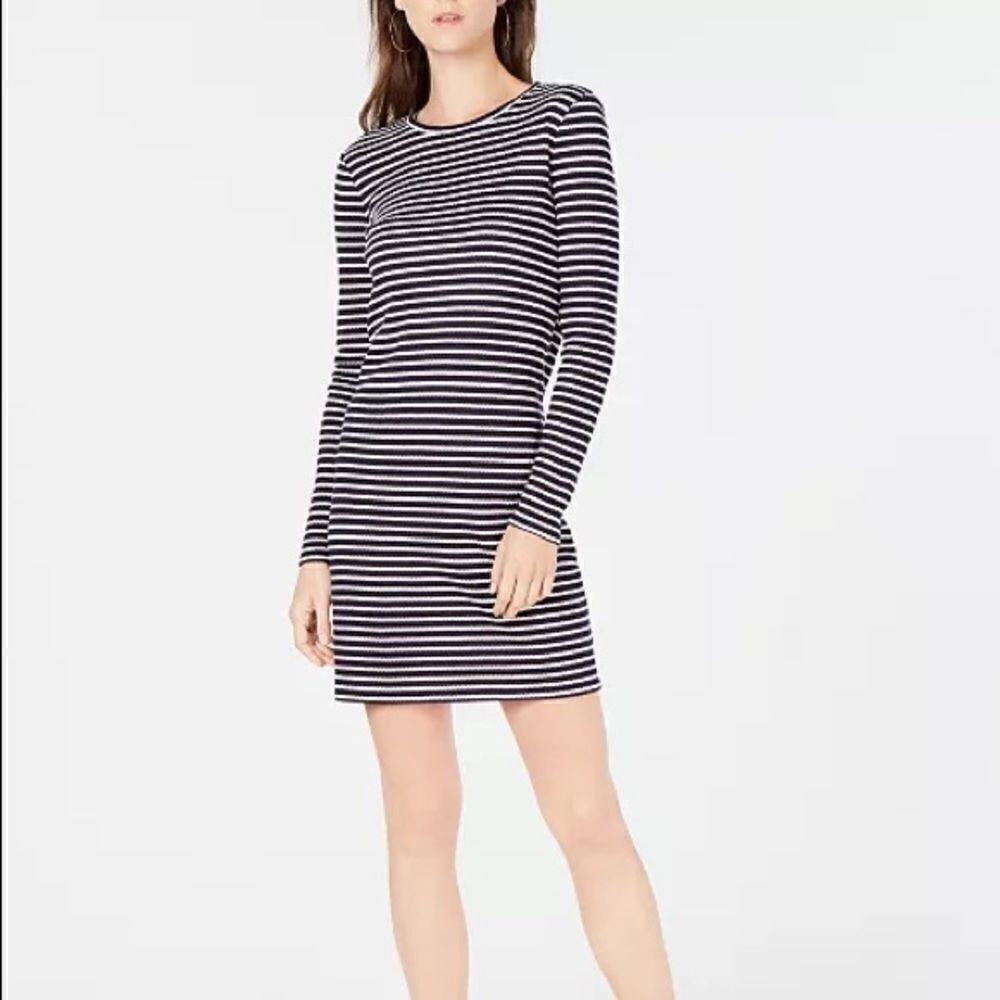 NWT - Michael Kors Long-Sleeve Striped Dress